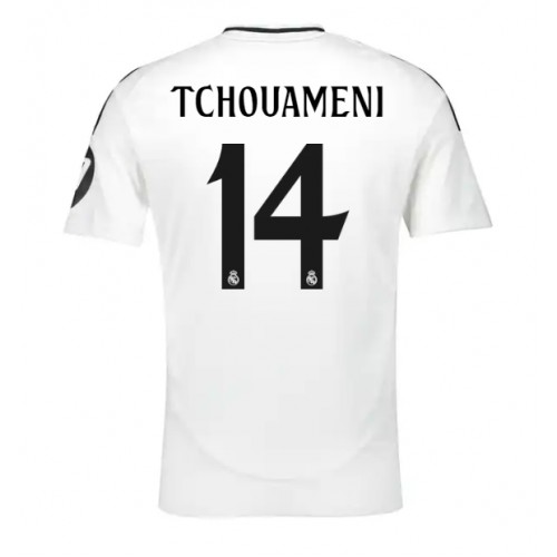 Fotballdrakt Herre Real Madrid Aurelien Tchouameni #14 Hjemmedrakt 2024-25 Kortermet